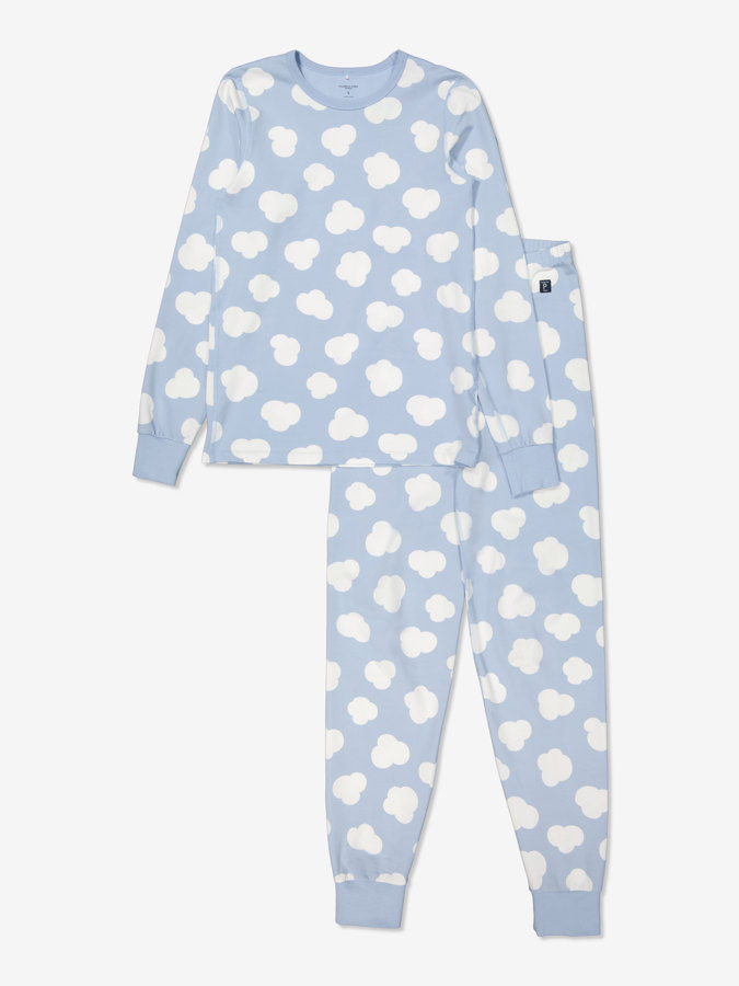 Aikuisten kaksiosainen pyjama pilvikuviolla