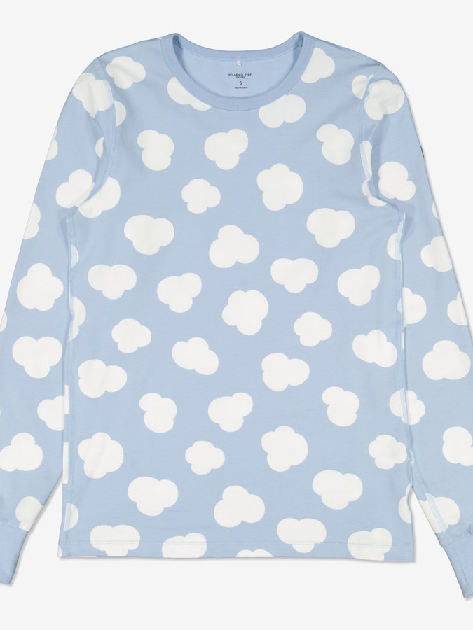 Aikuisten kaksiosainen pyjama pilvikuviolla
