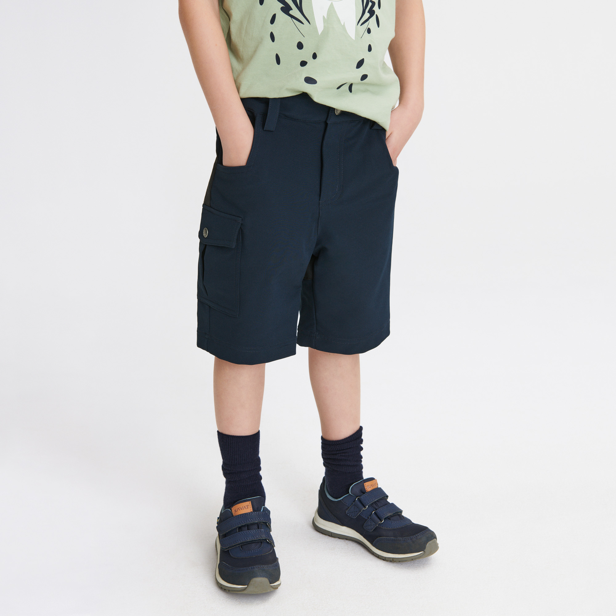 Vettähylkivät ulkoilushortsit, yksiväriset