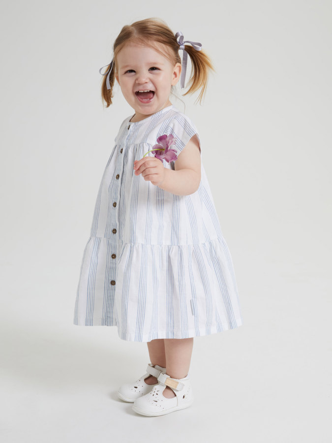 Lyhythihainen mekko, raidallinen Lyhythihainen mekko, raidallinen