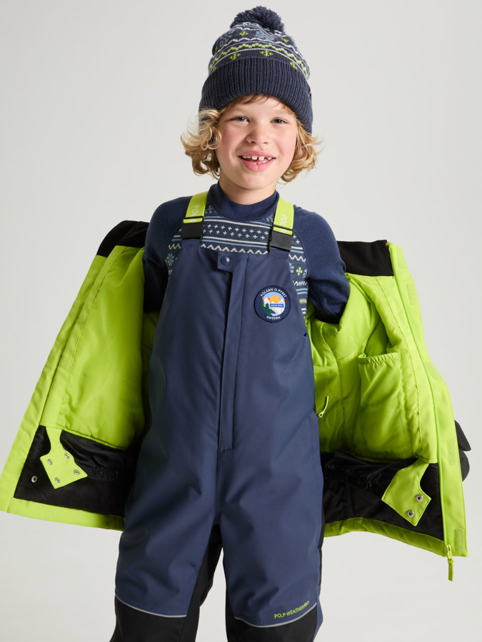 Pipo tuulenpitävällä vuorilla ja jacquard-kuviolla Pipo tuulenpitävällä vuorilla ja jacquard-kuviolla