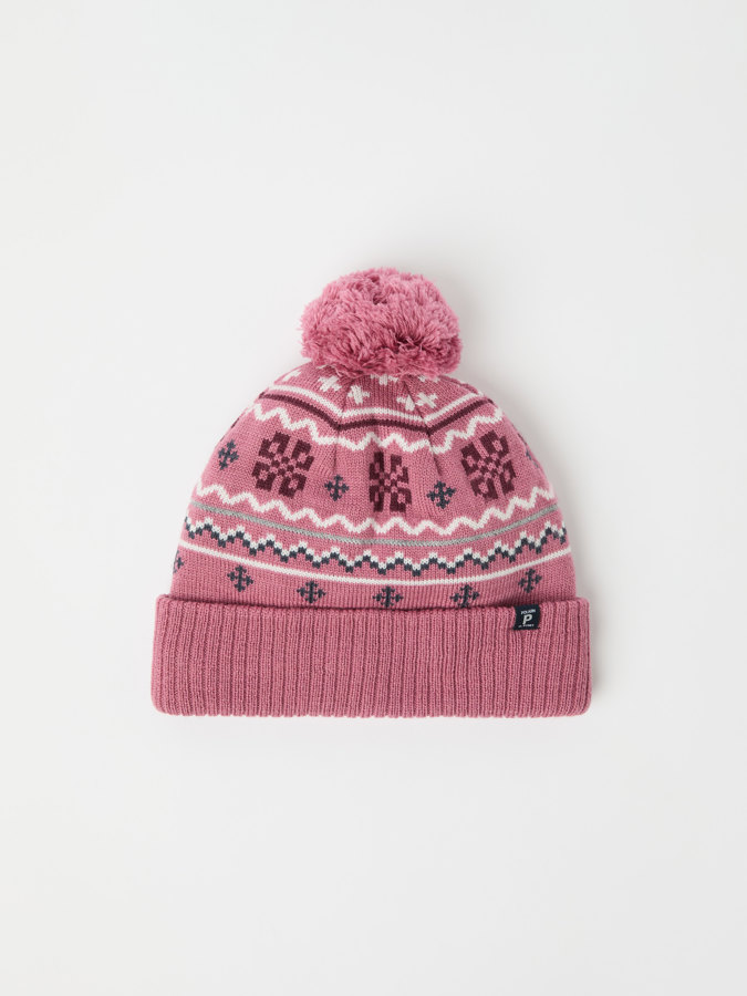 Pipo tuulenpitävällä vuorilla ja jacquard-kuviolla 