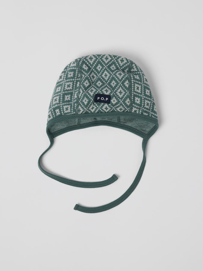 Kypärämyssy merinovilla jacquard