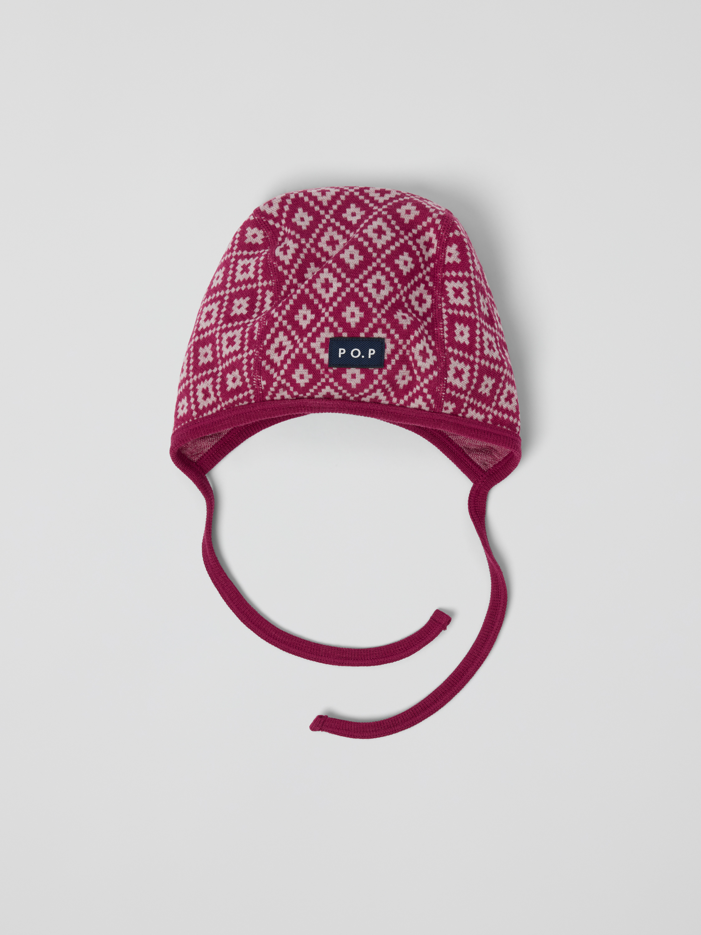 Kypärämyssy merinovillaa jacquard