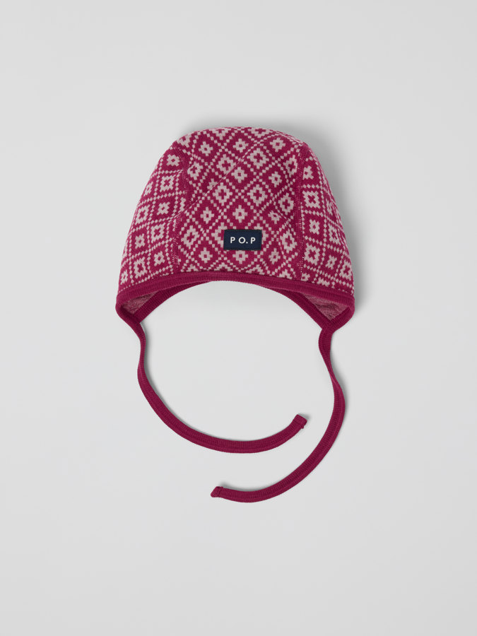 Kypärämyssy merinovilla jacquard