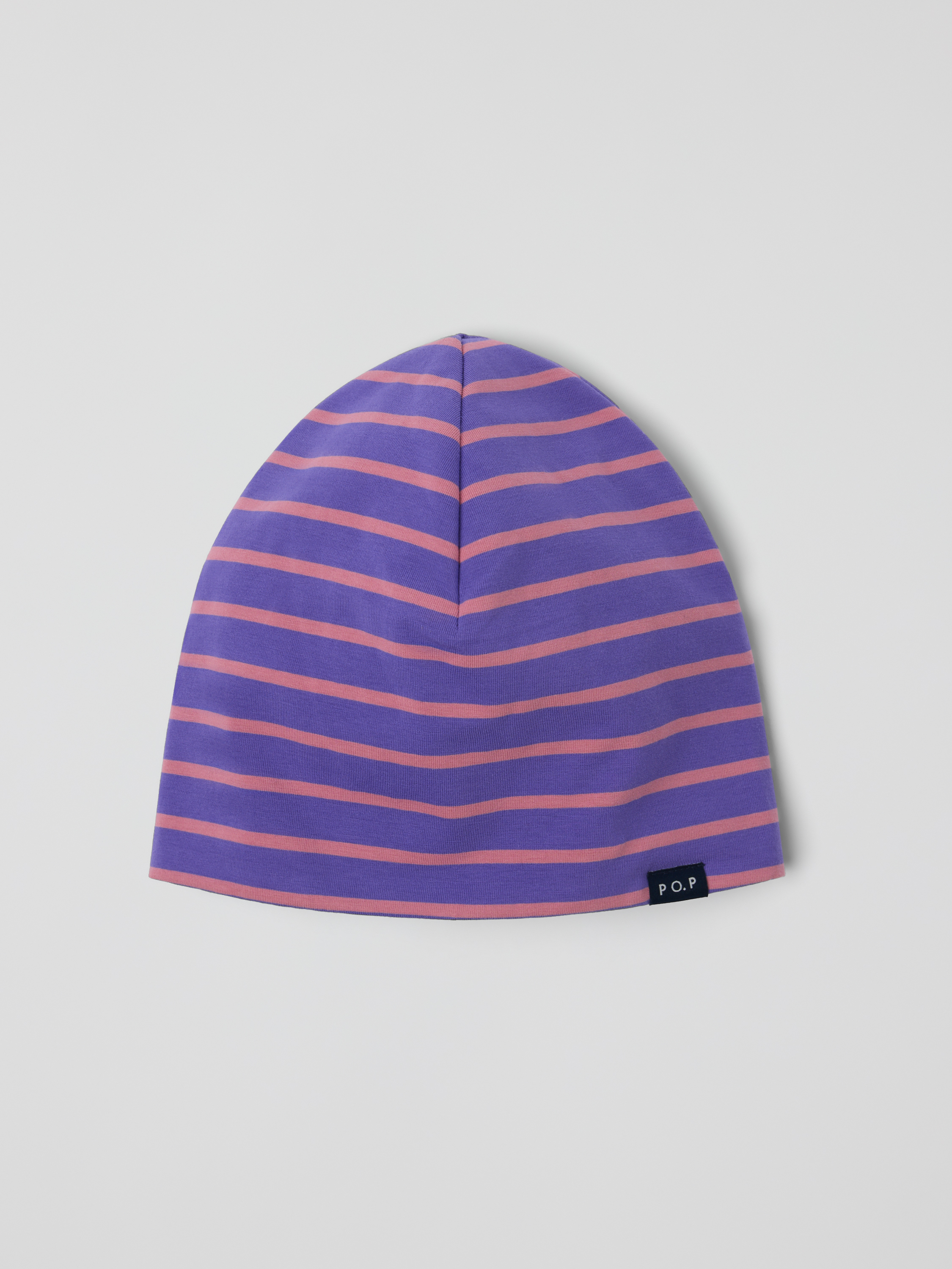 Trikoopipo fleecevuorilla raidallinen