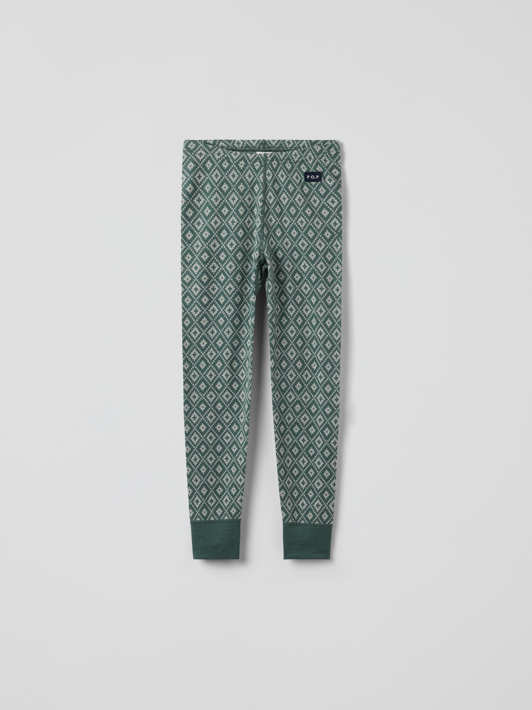 Pitkät alushousut merinovillaa jacquard-kuviolla