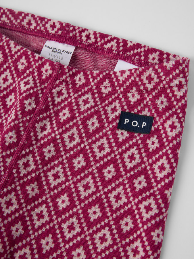 Pitkät alushousut merinovillaa jacquard-kuviolla Pitkät alushousut merinovillaa jacquard-kuviolla