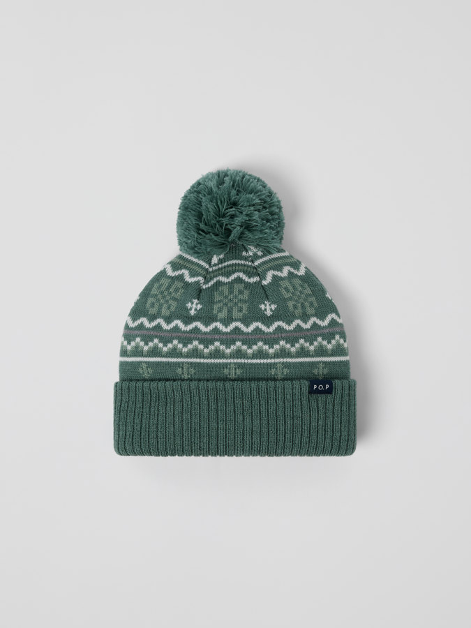 Pipo tuulenpitävällä vuorilla ja jacquard-kuviolla