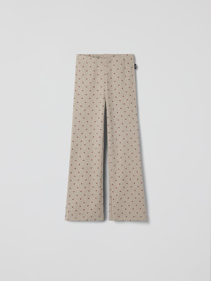 Sydänkuvioiset leveälahkeiset leggingsit