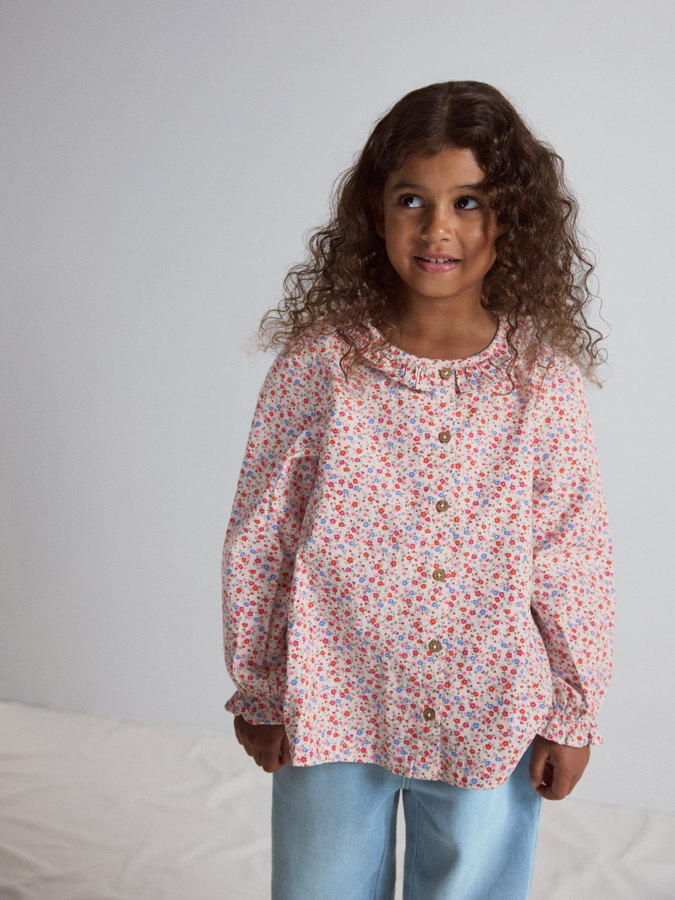 Pitkähihainen pusero kukallinen