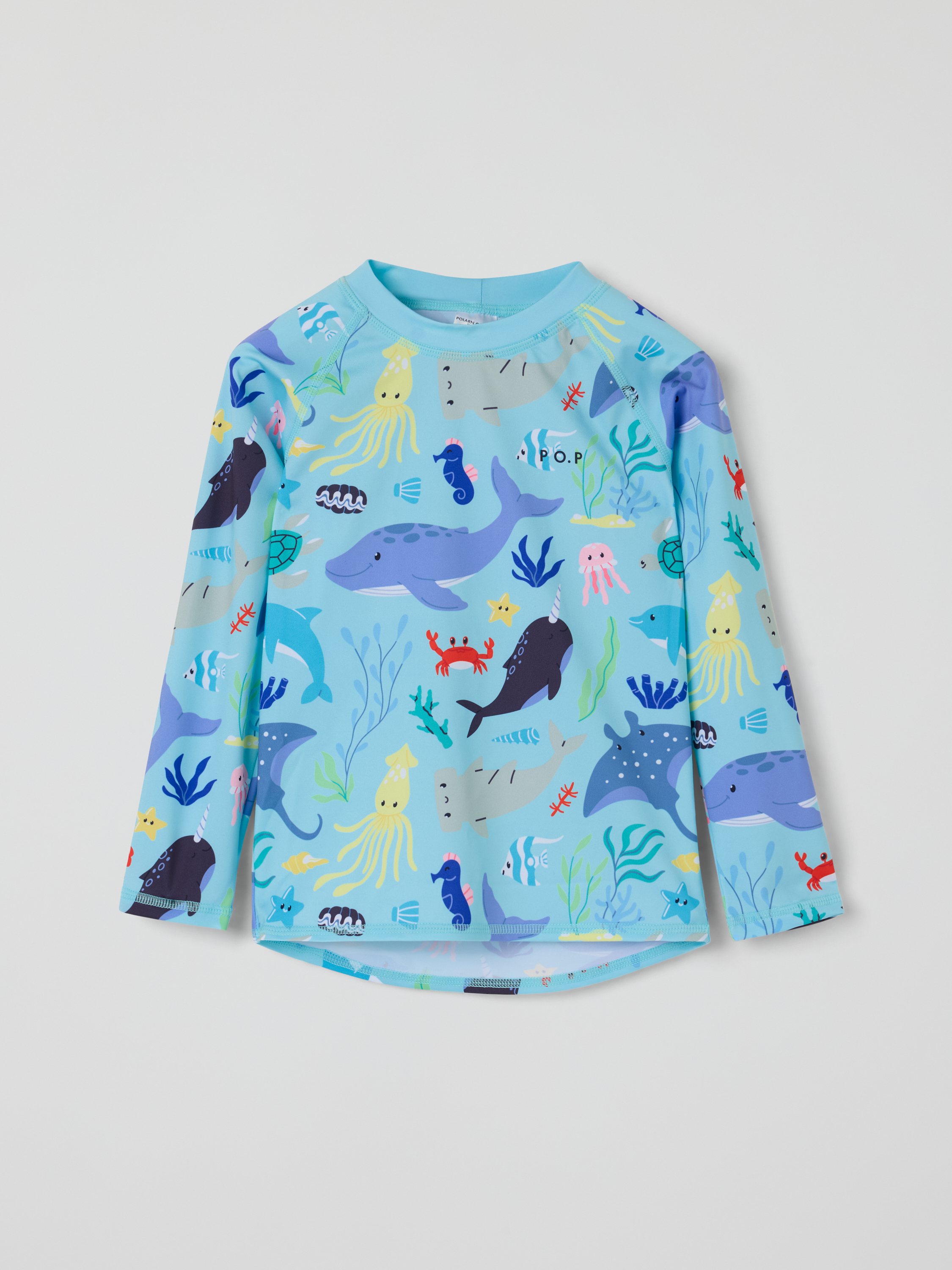 Pitkähihainen UV-paita vedenalaiset eläimet