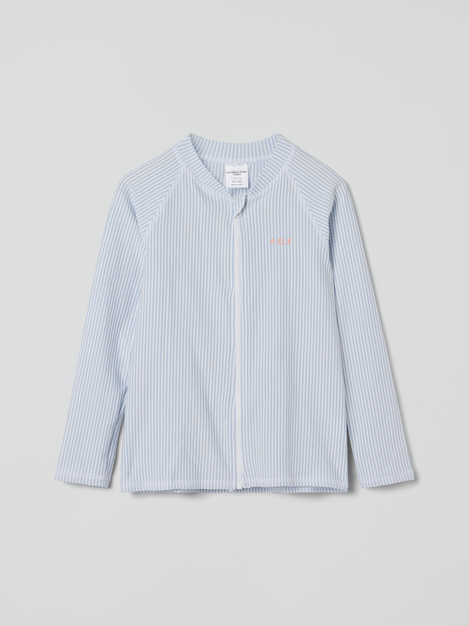 UV-paita vetoketjulla raidallinen