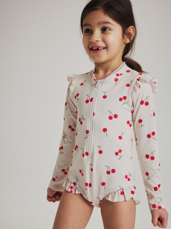 Pitkähihainen uimapuku kirsikka Pitkähihainen uimapuku kirsikka