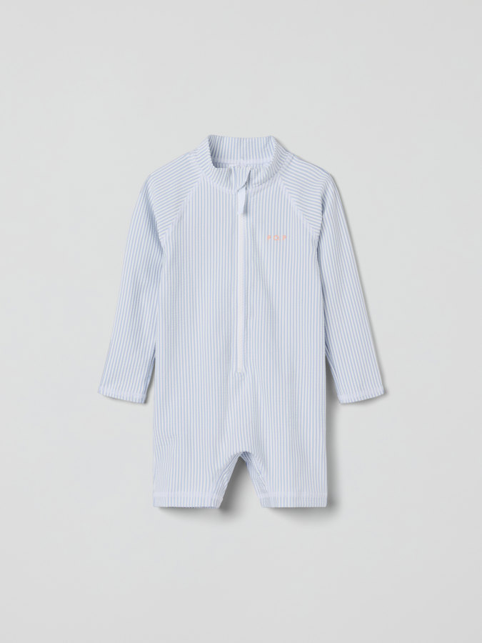 Pitkähihainen raidallinen UV-uimahaalari