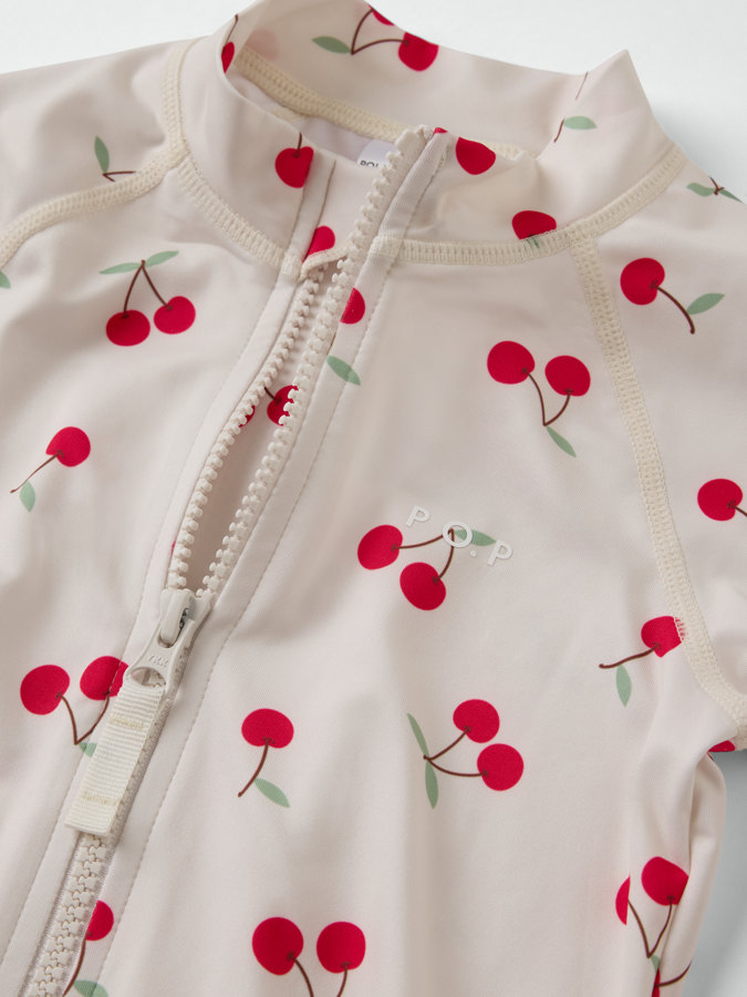 Pitkähihainen UV-asu kirsikka