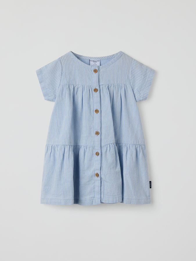 Lyhythihainen mekko raidallinen