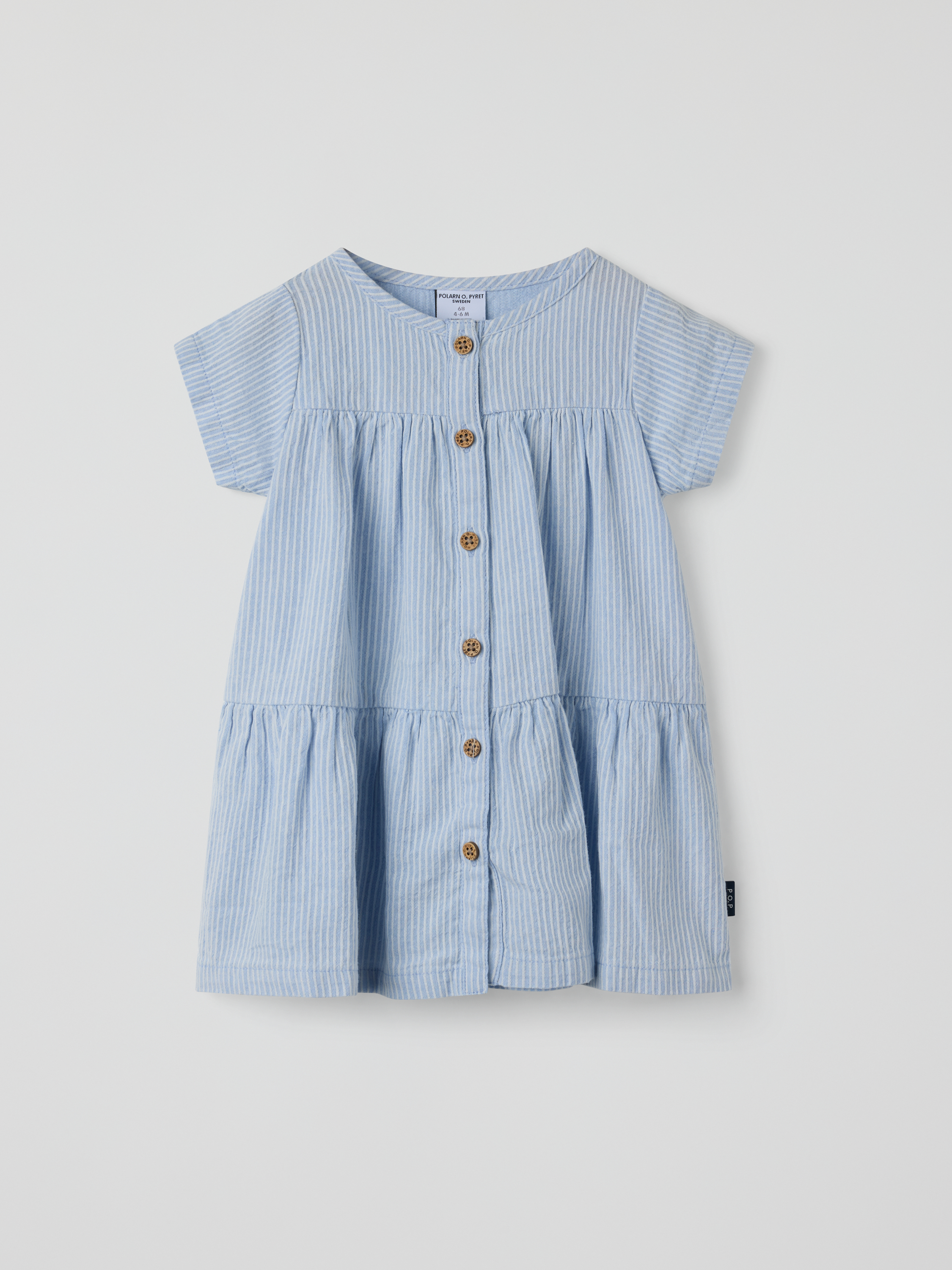 Lyhythihainen mekko, raidallinen