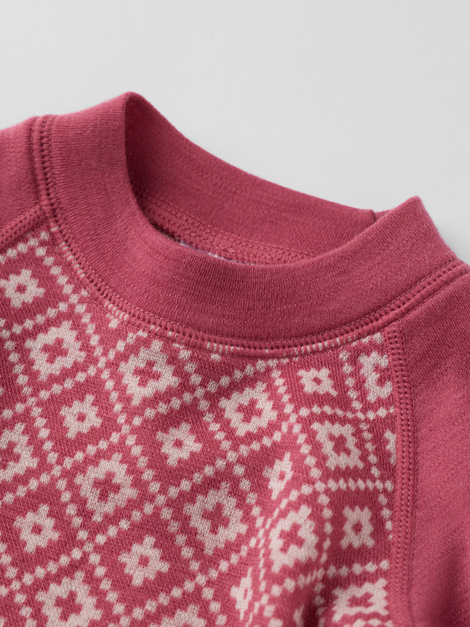 Pitkähihainen body merino jacquard Pitkähihainen body merino jacquard
