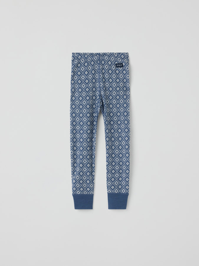 Pitkät alushousut merinovillaa Jacquard