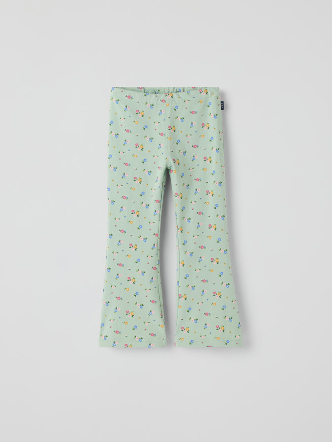 PLAY leveälahkeiset leggingsit kukallinen