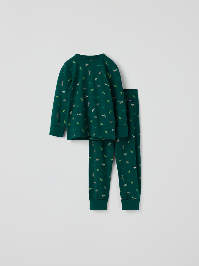 Pyjamat-setti dinosauruksen luuranko