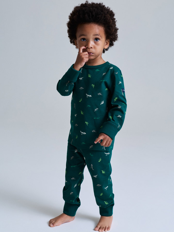 Pyjamat-setti dinosauruksen luuranko