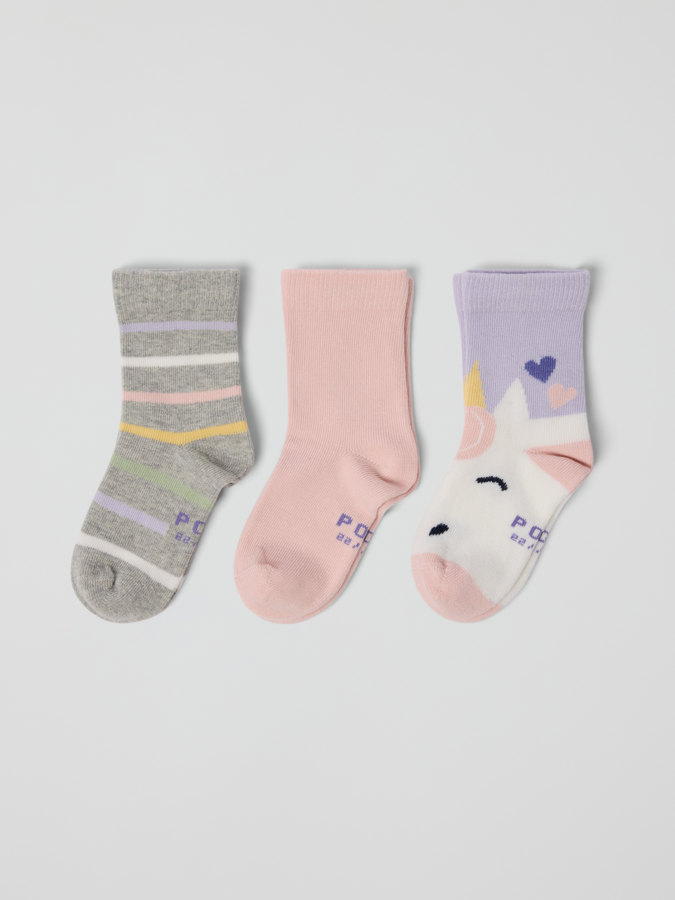 3-pack sukat kuviolliset