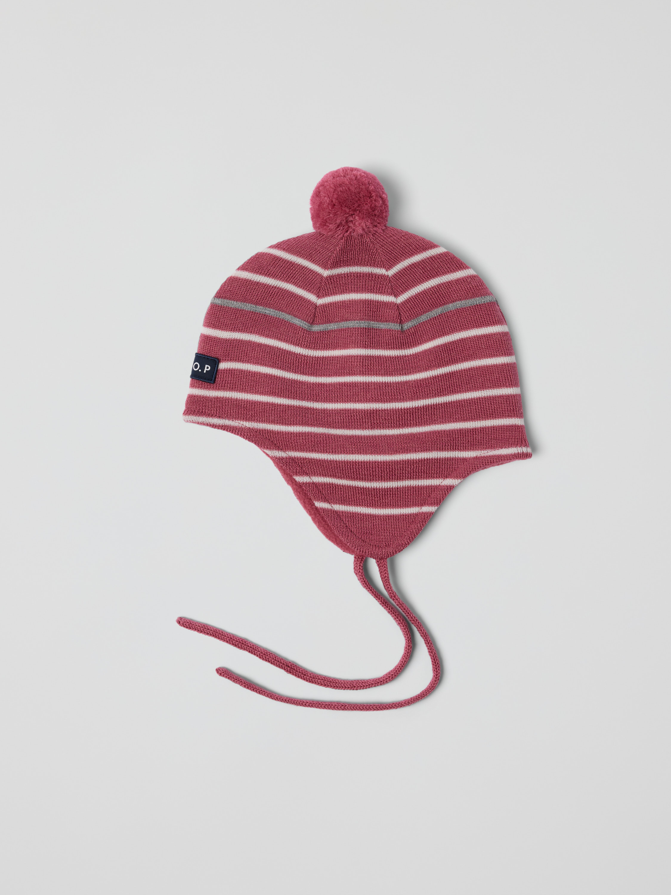 Tuulenpitävä Fleece‑vuorinen kypärämyssy raidallinen