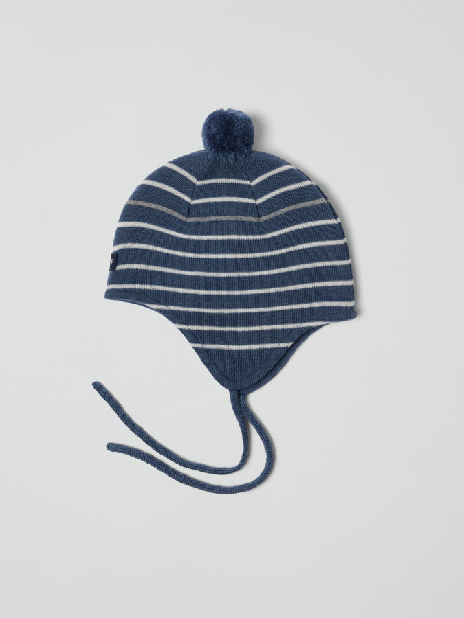 Tuulenpitävä Fleece‑vuorinen kypärämyssy raidallinen Tuulenpitävä Fleece‑vuorinen kypärämyssy raidallinen