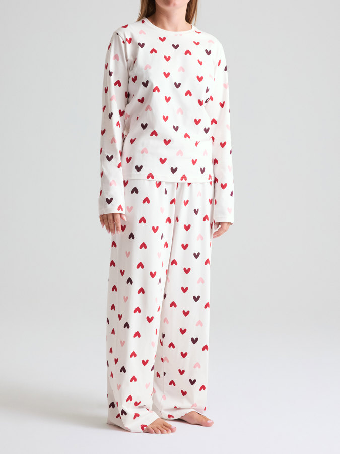 Pyjamat sydämet aikuinen Pyjamat sydämet aikuinen