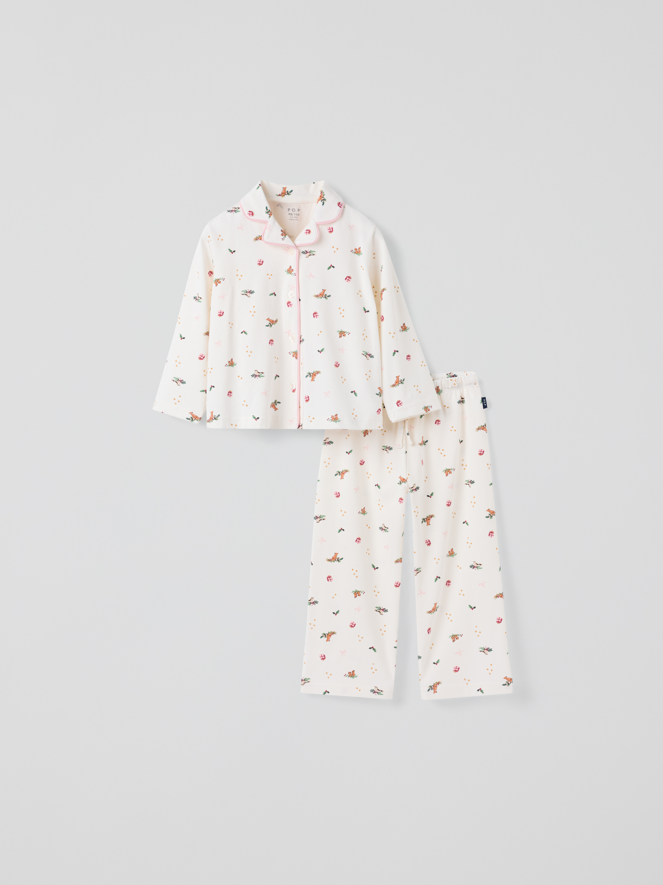 Pyjamat leveälahkeiset
