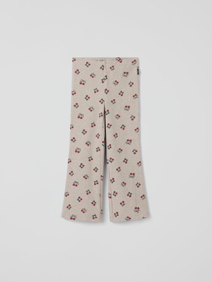 Ribbikuvioidut leggingsit, levenevät lahkeet Ribbikuvioidut leggingsit, levenevät lahkeet