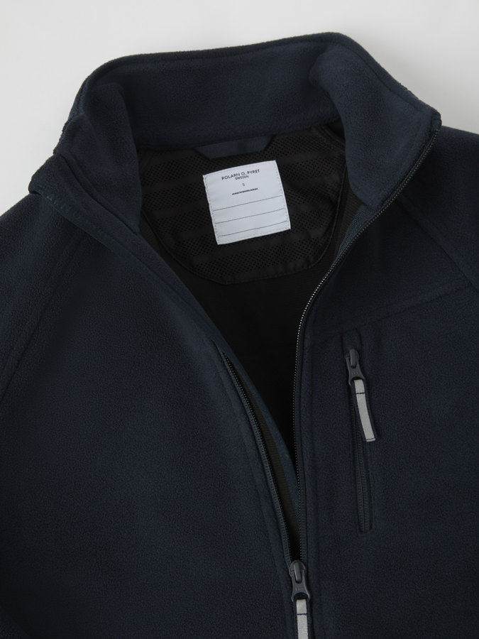 Aikuisten yksivärinen windfleece-takki rintataskulla Aikuisten yksivärinen windfleece-takki rintataskulla