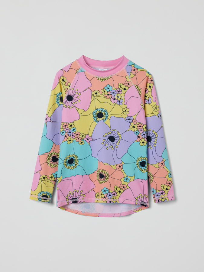 Pitkähihainen UV-paita kukkakuviolla Pitkähihainen UV-paita kukkakuviolla
