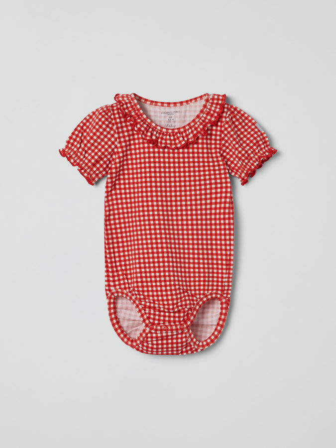 Lyhythihainen ruudullinen body Lyhythihainen ruudullinen body