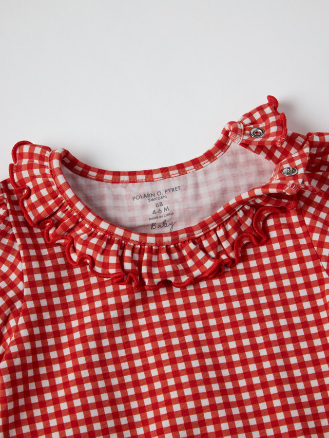 Lyhythihainen ruudullinen body Lyhythihainen ruudullinen body