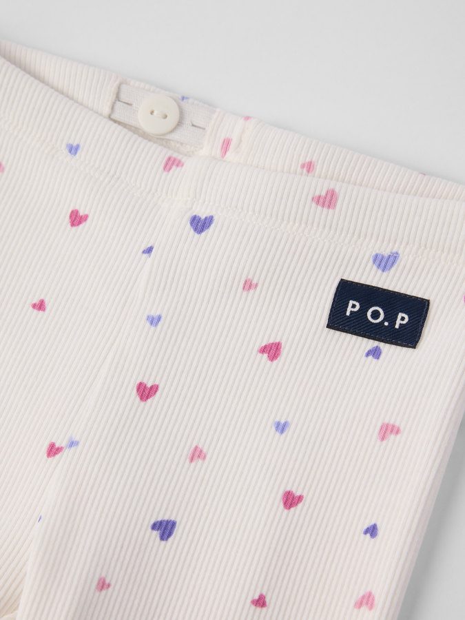 Ribatut leggingsit sydämet Ribatut leggingsit sydämet