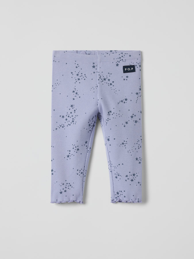 Ribatut leggingsit tähdet Ribatut leggingsit tähdet