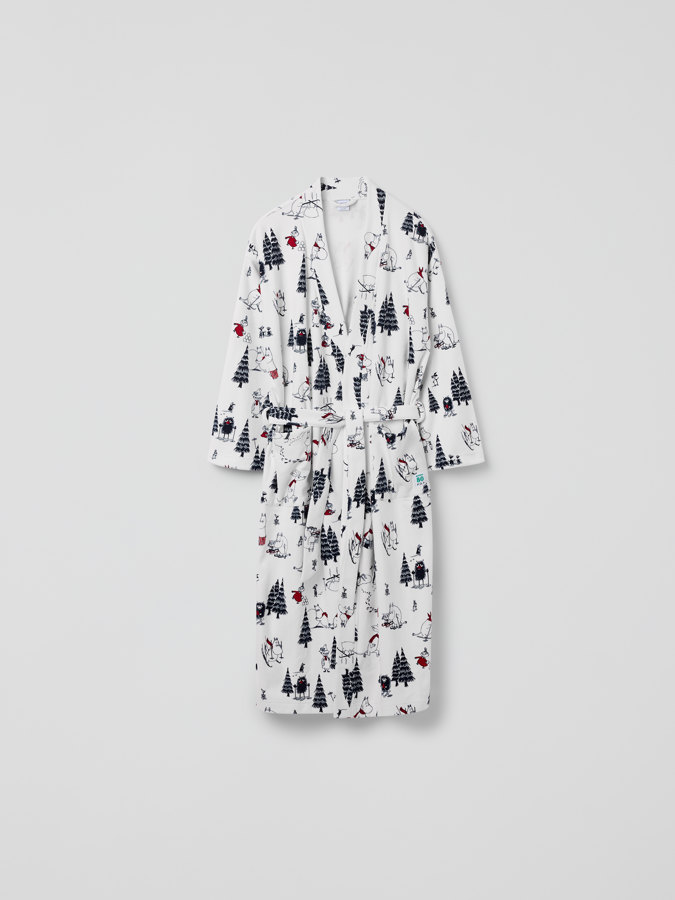 Aamutakki aikuisten muumikuviolla Aamutakki aikuisten muumikuviolla