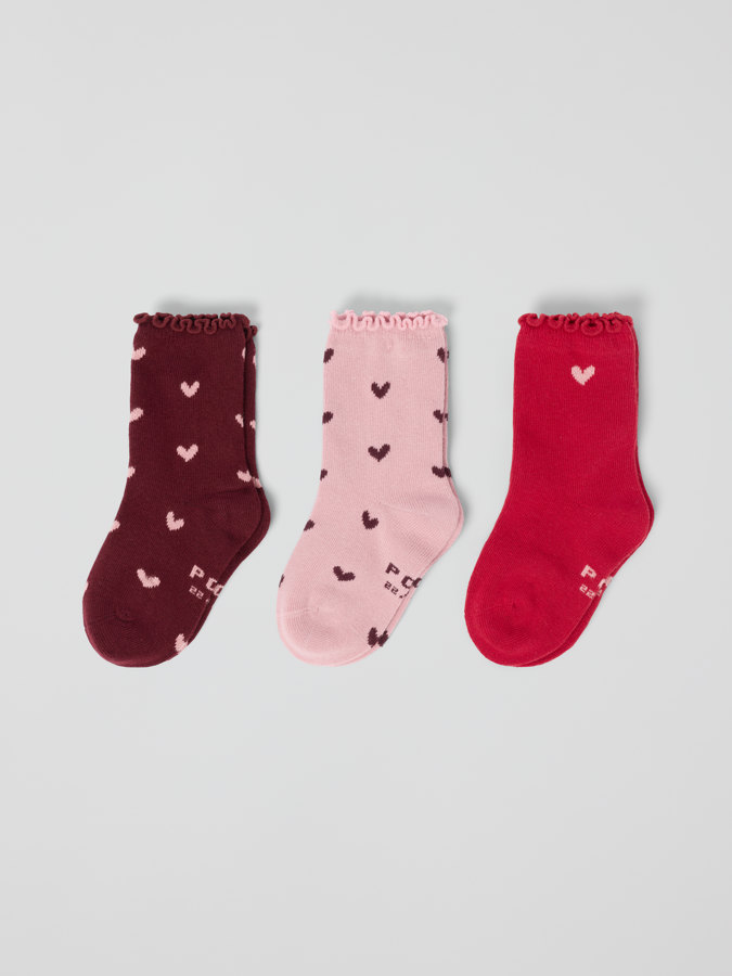 3-pack Sukat Sydämet 3-pack Sukat Sydämet